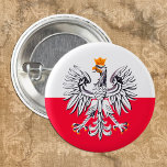 Polska Flagga & Eagle Poland mode patriot/sport Knapp<br><div class="desc">Nyckelkedjor: Polen & Eagle,  Polska Flagga mode - kärlek mitt land,  resor,  helgdag,  nationalpatrioter/sportfantaster</div>