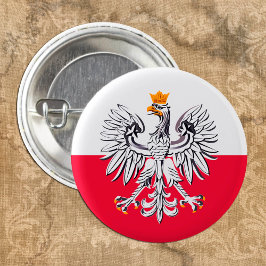 Polska Flagga & Eagle Poland mode patriot/sport Knapp