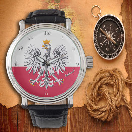 Polska Flagga, Eagle, Polen mode /sport Armbandsur
