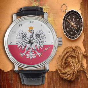 Polska Flagga, Eagle, Polen mode /sport Armbandsur