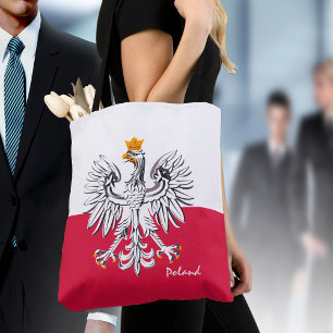 Polska flagga & Eagle, Polen mode/sportfantaster Tygkasse