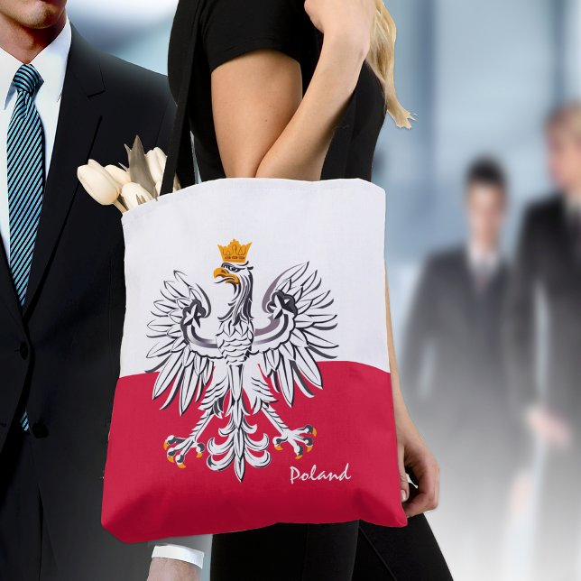 Polska flagga & Eagle, Polen mode/sportfantaster Tygkasse (Skapare uppladdad)