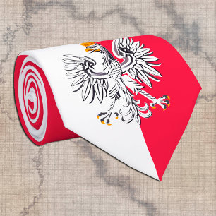Polska Flagga & Eagle Polen, resor, affärsverksam Slips