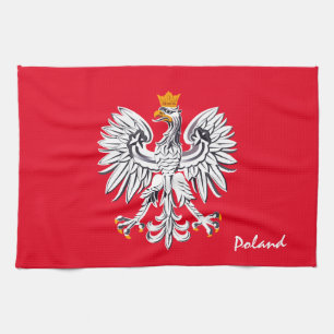 Polska flagga & Eagle, Polens hem mode/sport Kökshandduk