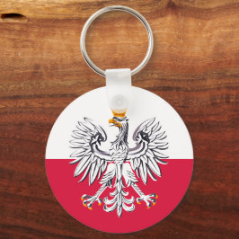 Polska flagga & Eagle, Polska helgdag, resor/sport Nyckelring