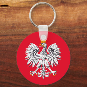 Polska flagga & Eagle, Polska helgdag, resor/sport Nyckelring