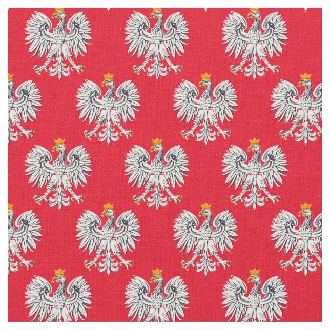 Polska Flagga & Eagle, Polska Trendiget Fabric/mod Tyg (Närbild)