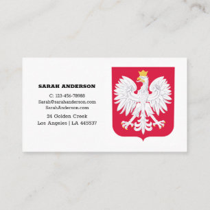 Polska Flagga Elegant Affärskort, Polen Visitkort