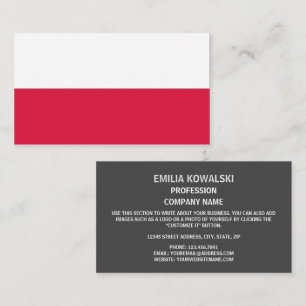 Polska Flagga, Flagga Polen Visitkort