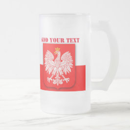 Polska Flagga Football Soccer Polska Patriotic Frostat Ölglas
