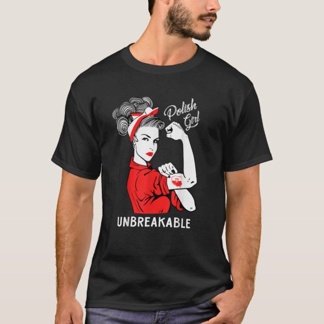 Polska Flagga Gift T Shirt (Framsida)