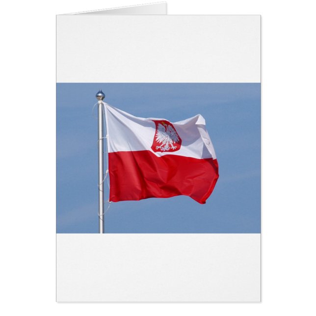 POLSKA FLAGGA HÄLSNINGSKORT (Framsidan)