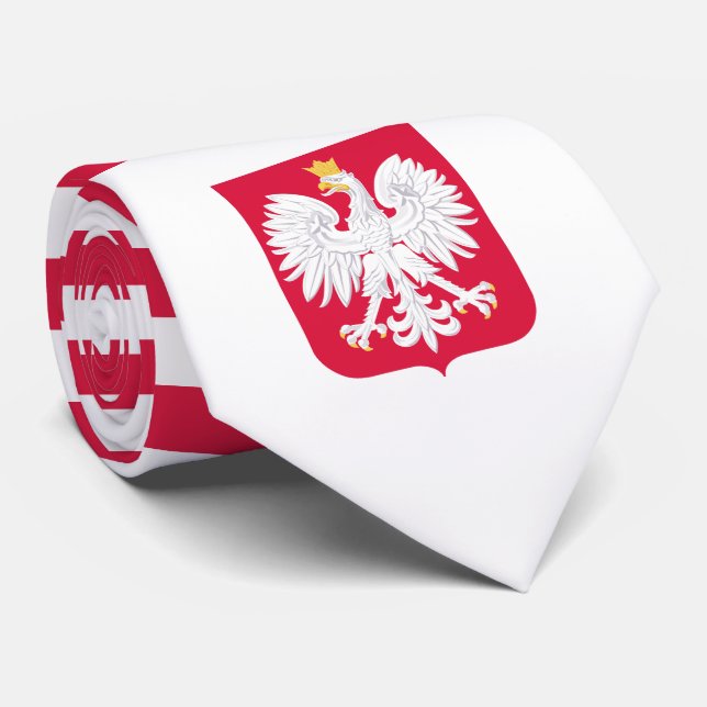 Polska Flagga & Jacka av Arm, Polens Flagga Slips (Rullad)