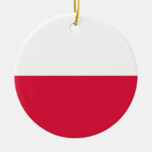 Polska Flagga Julgransprydnad Keramik