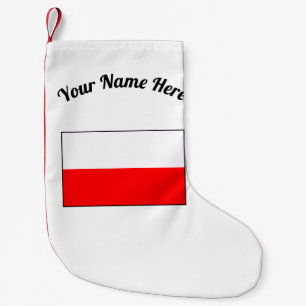 Polska Flagga julklapp Liten Julstrumpa