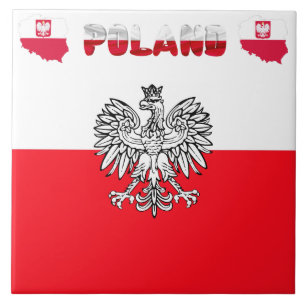 Polska flagga kakelplatta