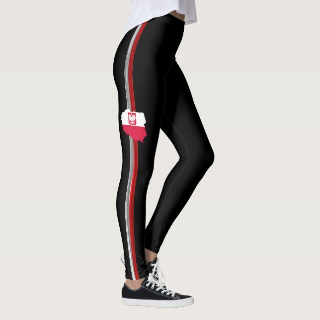 Polska flagga leggings (Höger)