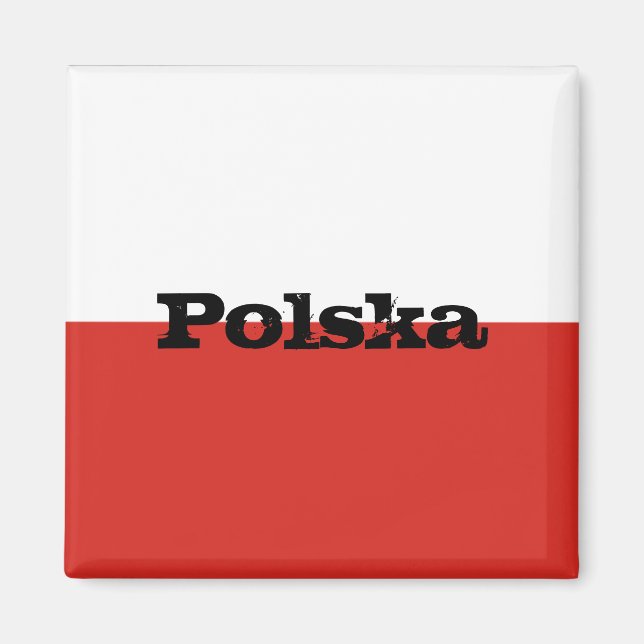 Polska Flagga Magnet (Framsidan)