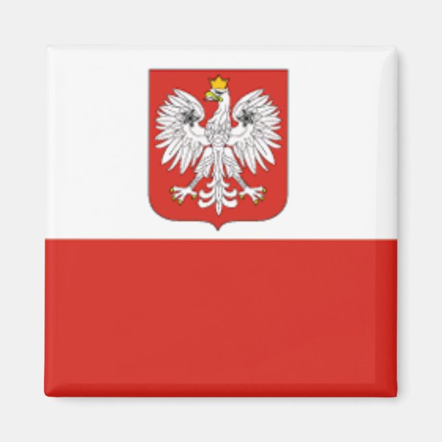 Polska Flagga Magnet (Framsidan)