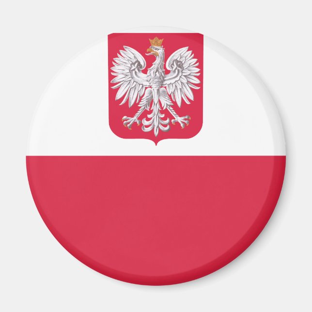 Polska Flagga Magnet (Framsidan)