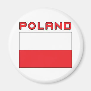 Polska Flagga med Polen Magnet