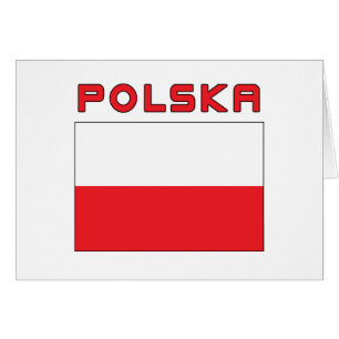 Polska Flagga med Polska Hälsningskort