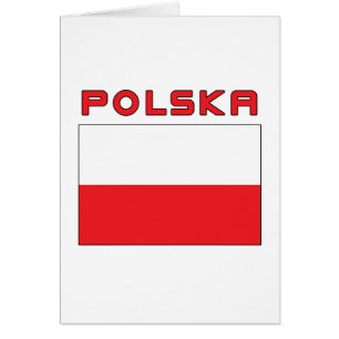 Polska Flagga med Polska Hälsningskort