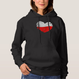 Polska Flagga om formen på hjärtat Polen T Shirt