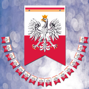 Polska Flagga & Party Polen Eagle Banners /Bröllop