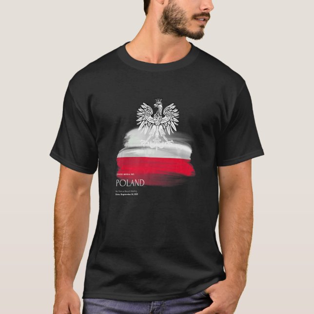 Polska flagga patriotic Polska Souvenir Kärlek Pro T Shirt (Framsida)