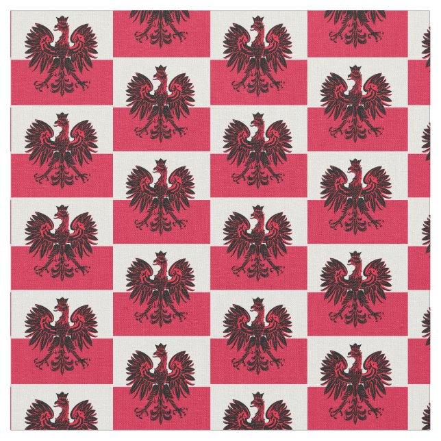 Polska Flagga & Polen Eagle, Trendig Fabric/mode Tyg (Närbild)