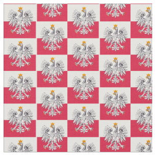 Polska Flagga & Polen Eagle, Trendig Fabric/mode Tyg