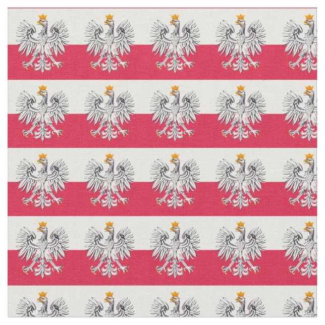 Polska Flagga & Polen Eagle, Trendig Fabric/mode Tyg (Närbild)