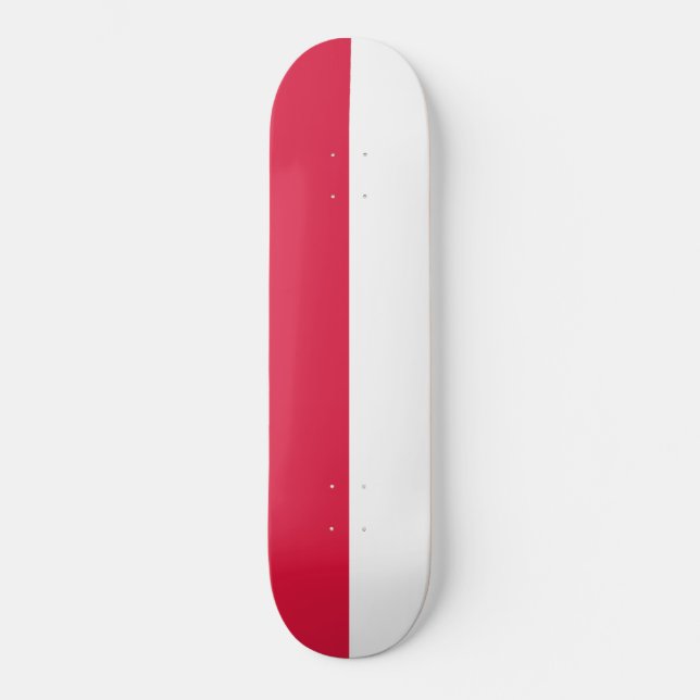 Polska flagga (Polen) Mini Skateboard Bräda 18,5 Cm (Framsida)