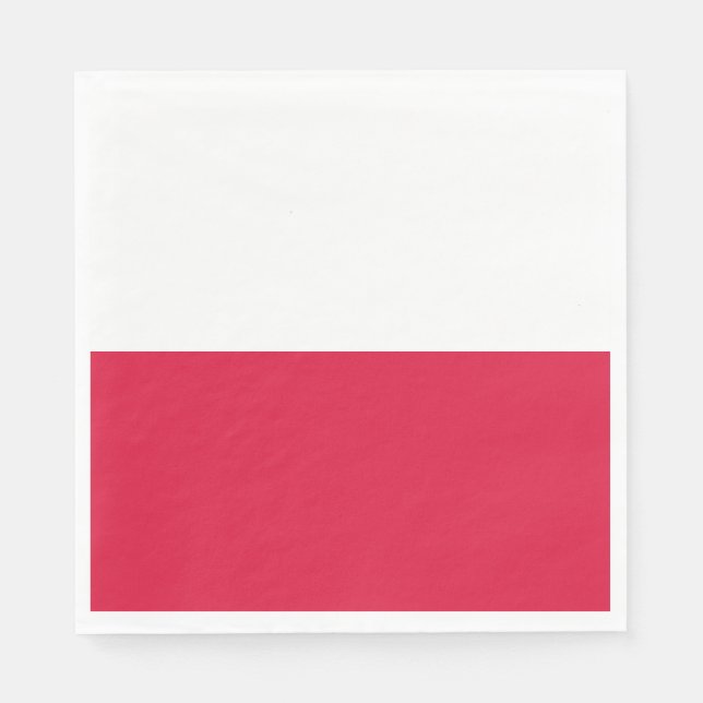 Polska Flagga (Polen) Pappersservett (Framsidan)