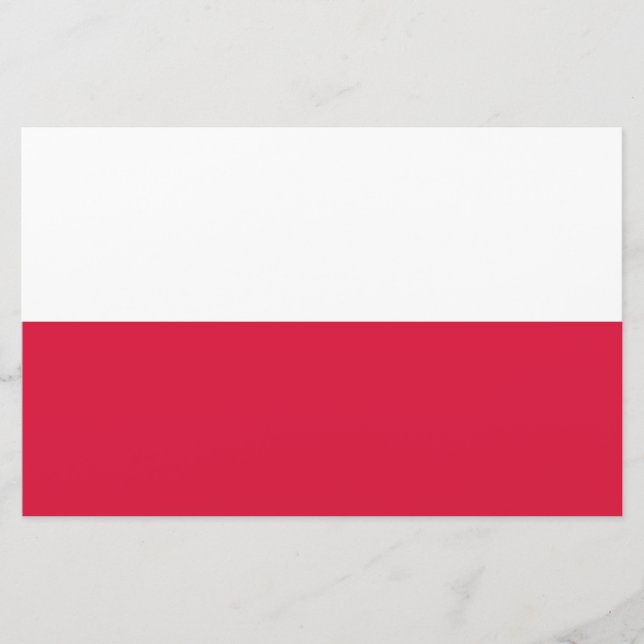 Polska Flagga (Polen) Pappersvaror Brevpapper (Framsida)