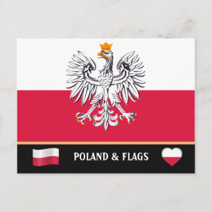 Polska flagga & Polen - resa, semester /sport Vykort