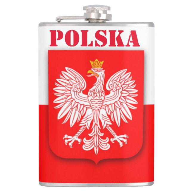Polska Flagga Polska Patriotic Football Soccer Fickplunta (Framsidan)