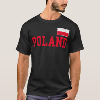 Polska Flagga Polska Polska Familjen T Shirt