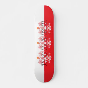 Polska Flagga Red Eagles Mini Skateboard Bräda 18,5 Cm