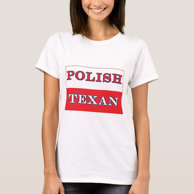 Polska Flagga Texan Polen T Shirt (Framsida)