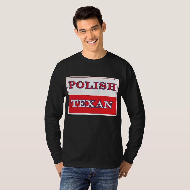Polska Flagga Texan Polen T Shirt (Hel framsida)