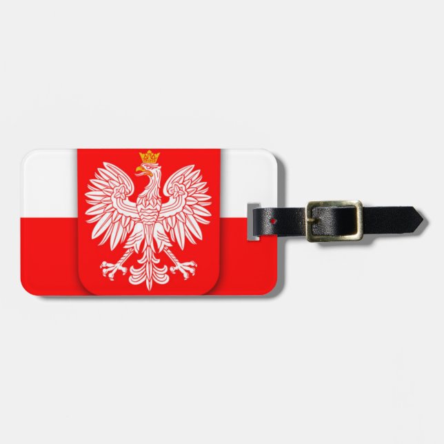 Polska Flagga Vm 2022 Fotbollssoccer Polska Bagagebricka (Horisontell Framsida)