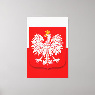 Polska Flagga Vm 2022 Fotbollssoccer Polska Canvastryck