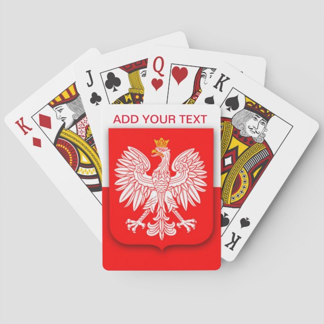Polska Flagga Vm 2022 Fotbollssoccer Polska Casinokort (Baksidan)