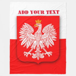 Polska Flagga Vm 2022 Fotbollssoccer Polska Fleecefilt