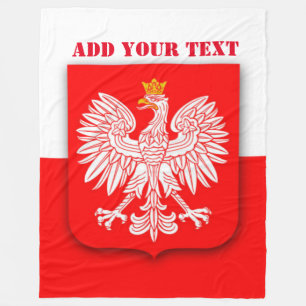 Polska Flagga Vm 2022 Fotbollssoccer Polska Fleecefilt