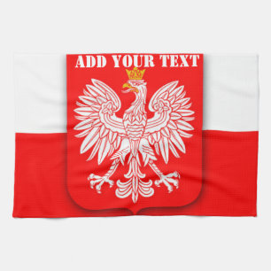 Polska Flagga Vm 2022 Fotbollssoccer Polska Kökshandduk