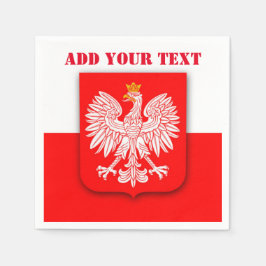 Polska Flagga Vm 2022 Fotbollssoccer Polska Pappersservett