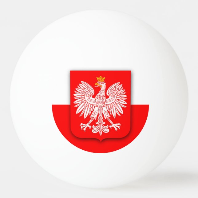 Polska Flagga Vm 2022 Fotbollssoccer Polska Pingisboll (Framsidan)